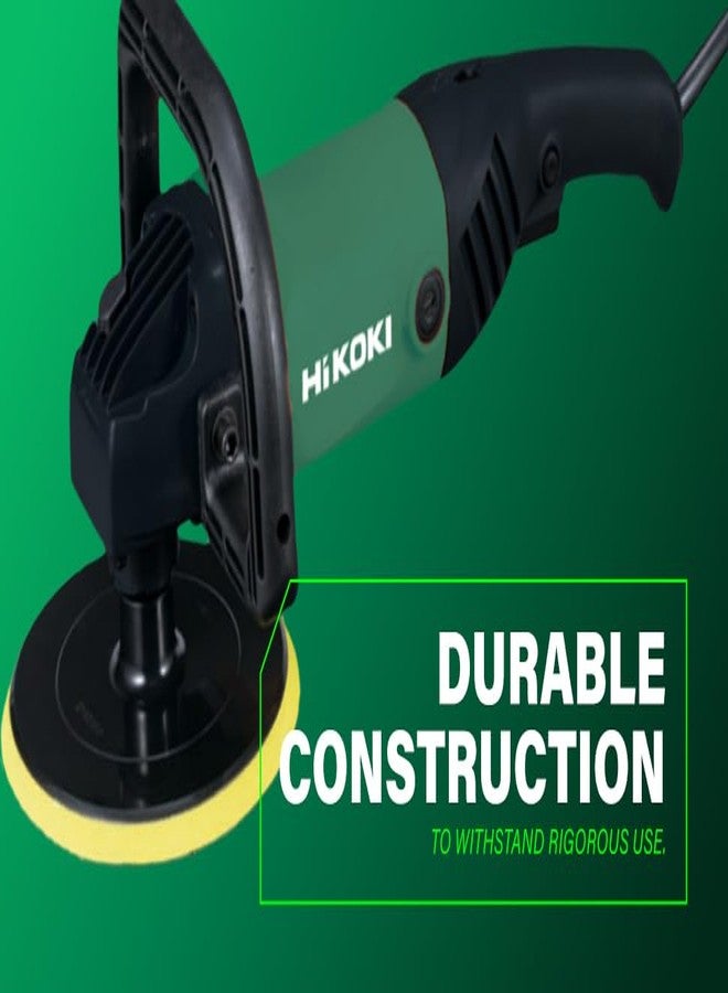 HIKOKI SP18VCS9Z 180 mm Corded Polisher 1200W | 600-3300Rpm | 2.9Kg | Black & Green - Image 5